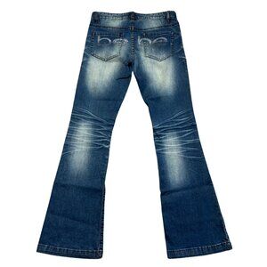 Bebe Bombs Shell 2B Boot Cut Vintage Y2K Crystal BEBE Jean Sz 28